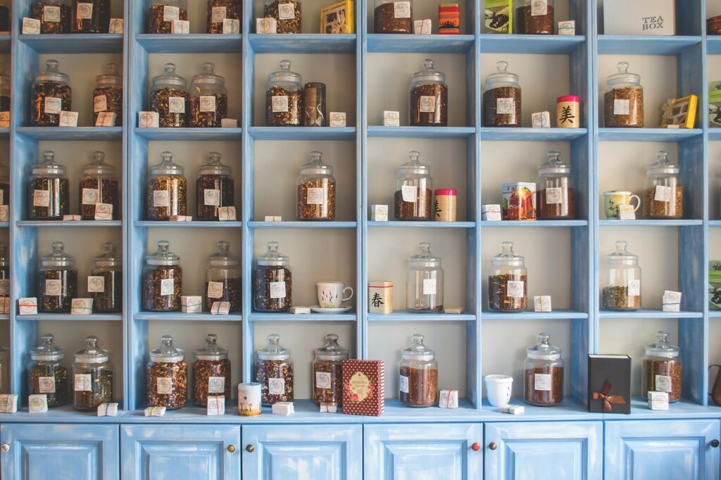 jars, herbs, shelves, store, shop, chinese medicine, herbal, indoors, natural, tea, herbal medicine, herbs, herbs, herbs, herbs, herbs, store, store, shop, shop, chinese medicine, herbal, tea, tea, herbal medicine, herbal medicine